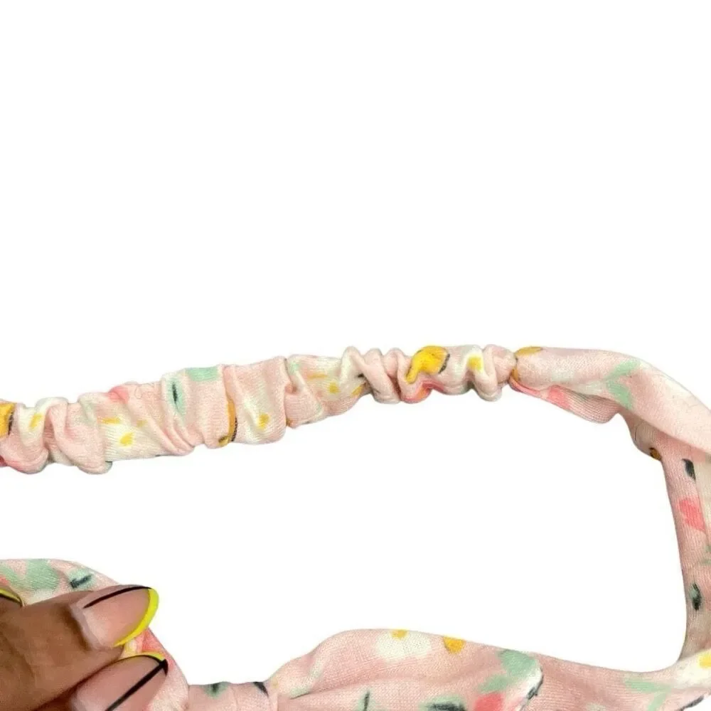 Baby Toddler Girls 4-Pack Twist Knot Headbands Neon Cherry Floral Star Print